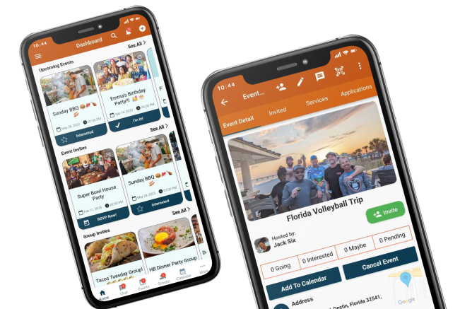 RapidParty App Interface Showcase